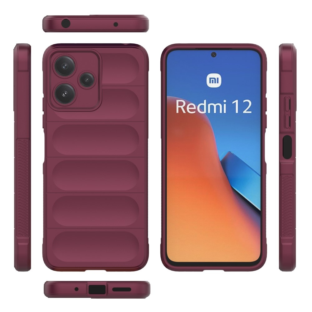 Rugg odolný gelový obal na Xiaomi Redmi 12 5G - vínový