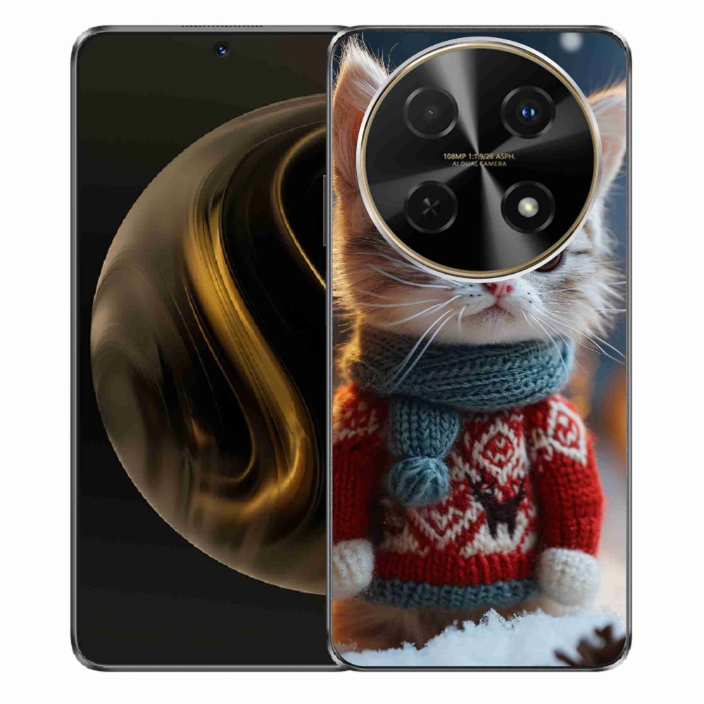 Gelový kryt mmCase na Huawei Nova 12i - kotě ve svetru