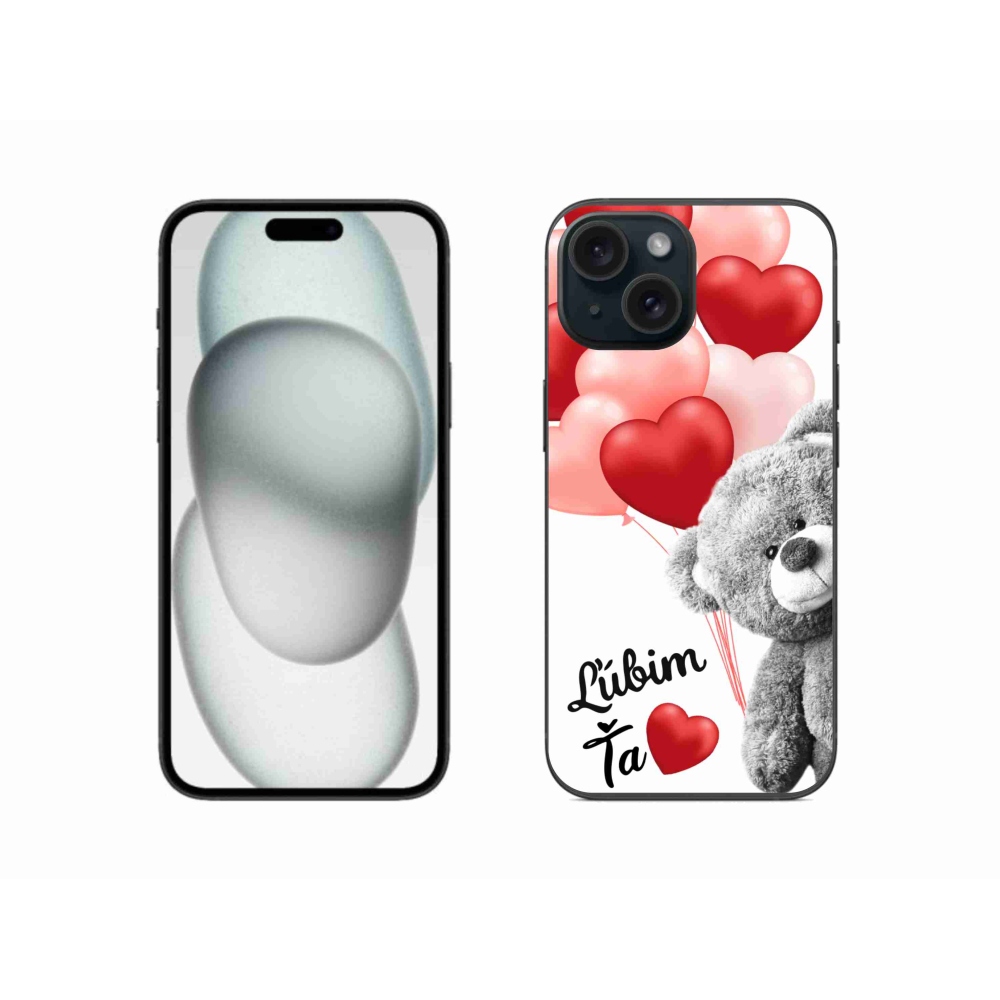Gelový obal mmCase na iPhone 15 - ľúbim ťa sk