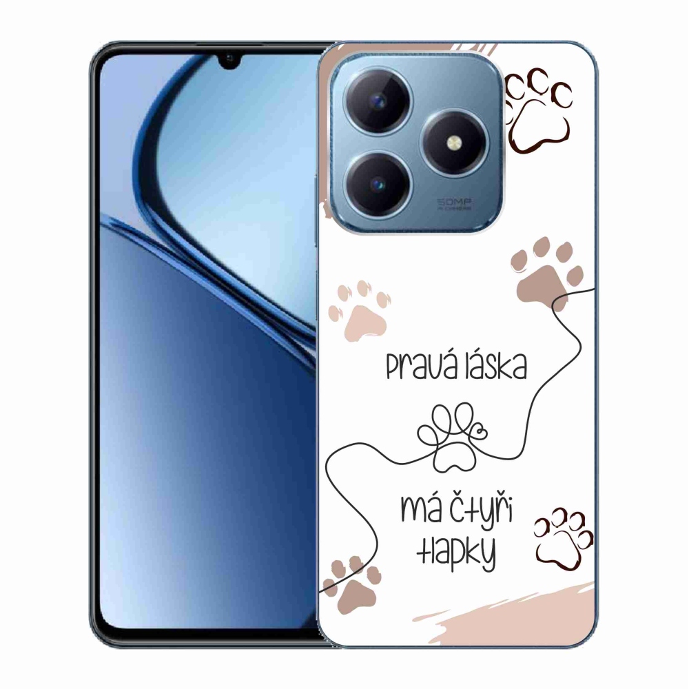 Gelový kryt mmCase na Realme C63 - psí motiv 1 bílé pozadí