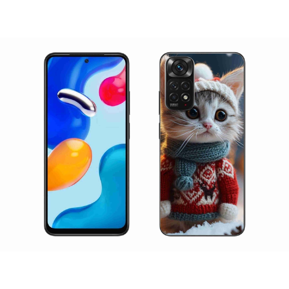 Gelový kryt mmCase na Xiaomi Redmi Note 11S 4G - kotě ve svetru
