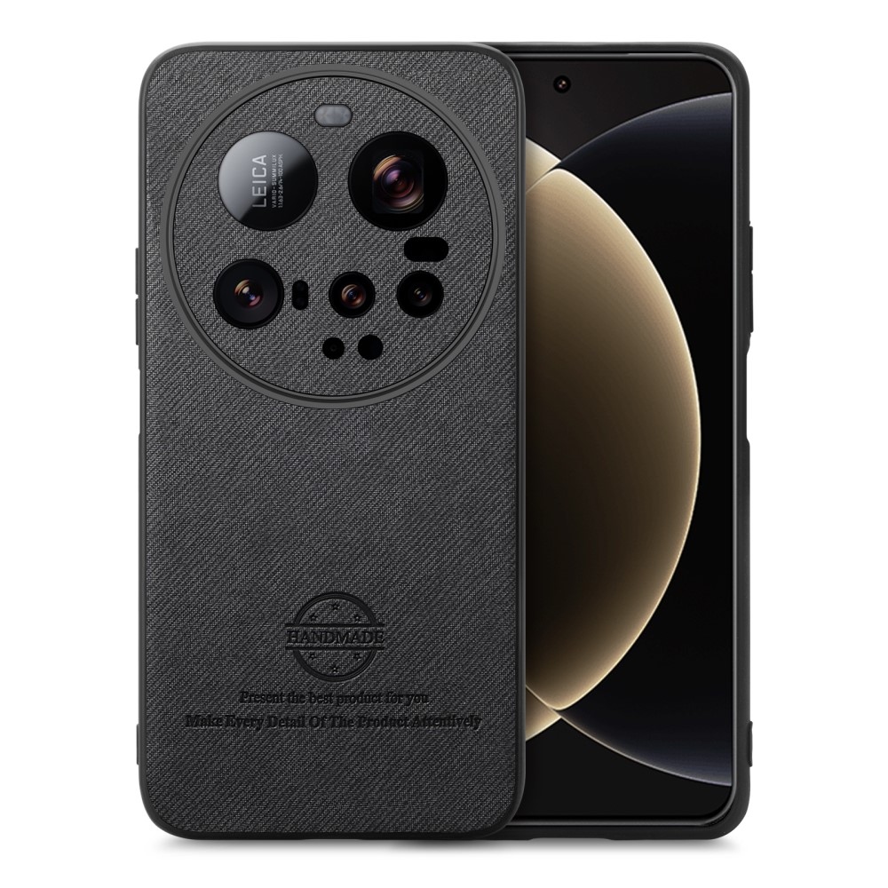 Crafted gelový obal s umělou kůží na Xiaomi 15 Ultra - černý
