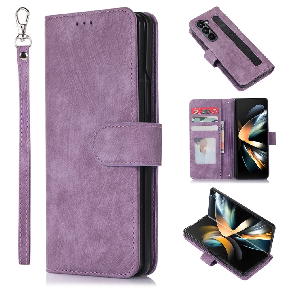 Wallet knížkové pouzdro na Samsung Galaxy Z Fold5 5G - fialové