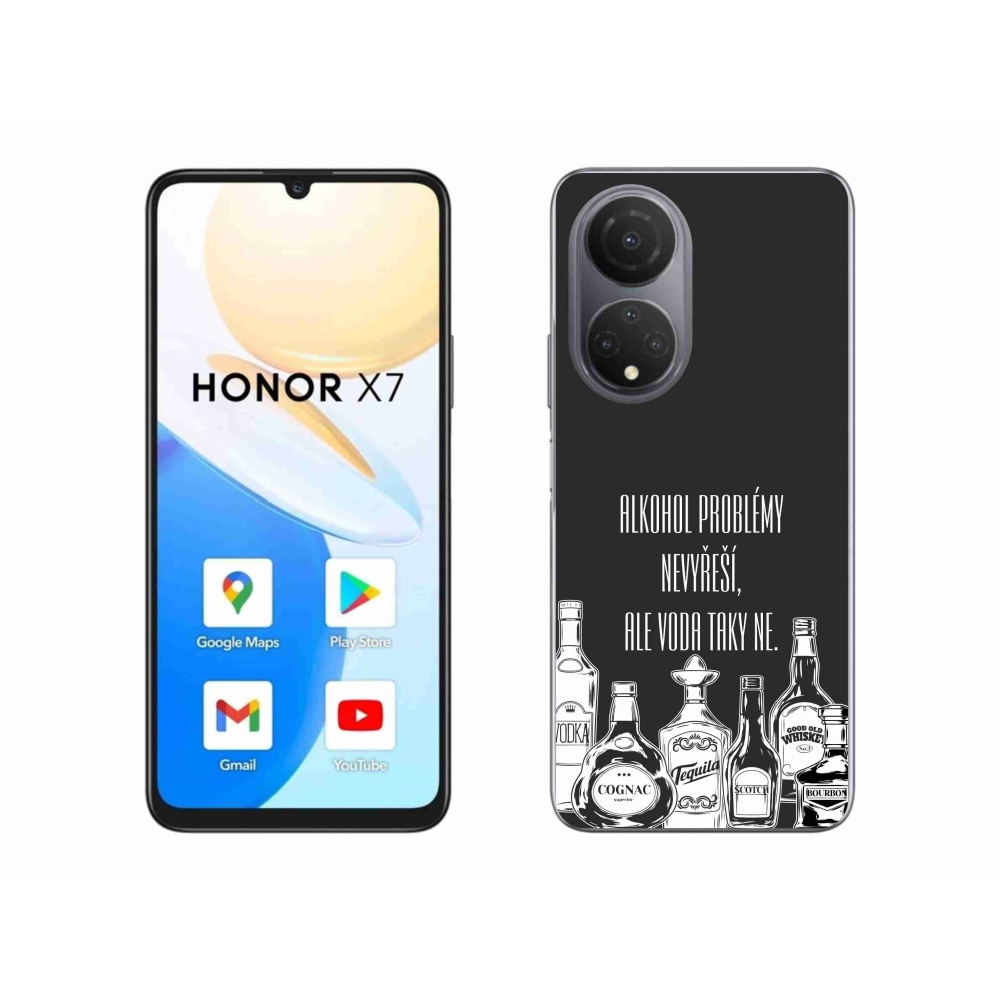 Gelový kryt mmCase na Honor X7 - vtipný text černé pozadí