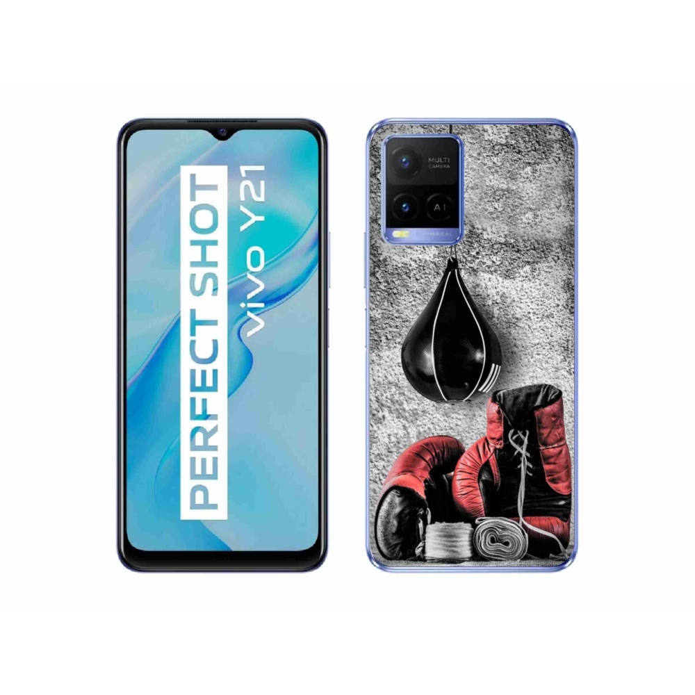 Gelový kryt mmCase na Vivo Y21/Y21s/Y33s - boxovací pytel a rukavice