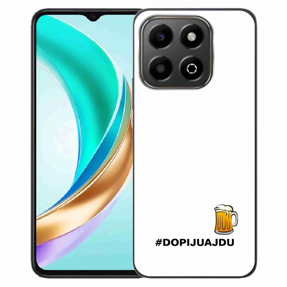 Gelový kryt mmCase na Honor X6b - pivní motiv 1 bílé pozadí