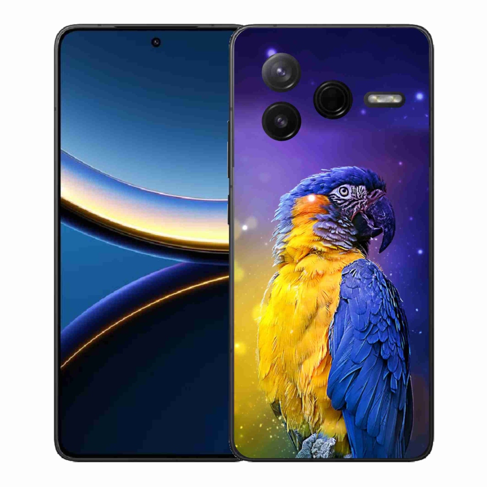 Gelový kryt mmCase na Xiaomi Poco F7 Pro - papoušek ara 1
