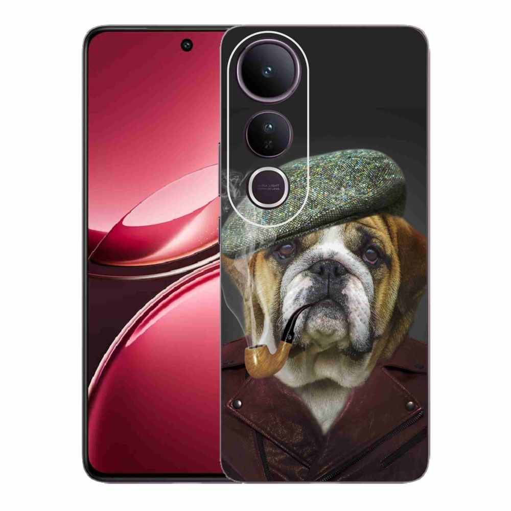 Gelový kryt mmCase na Vivo V50 Lite 4G/5G - pes s fajfkou