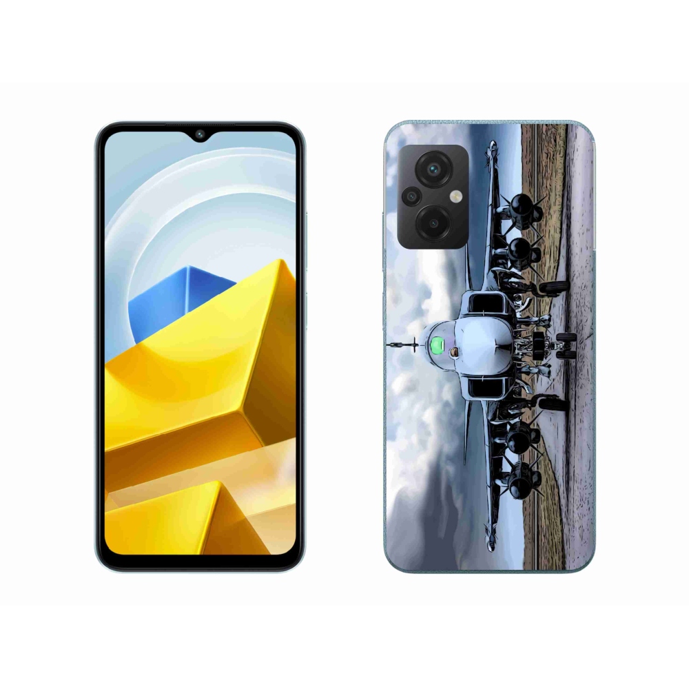Gelový kryt mmCase na Xiaomi Poco M5 4G - vojenské letadlo