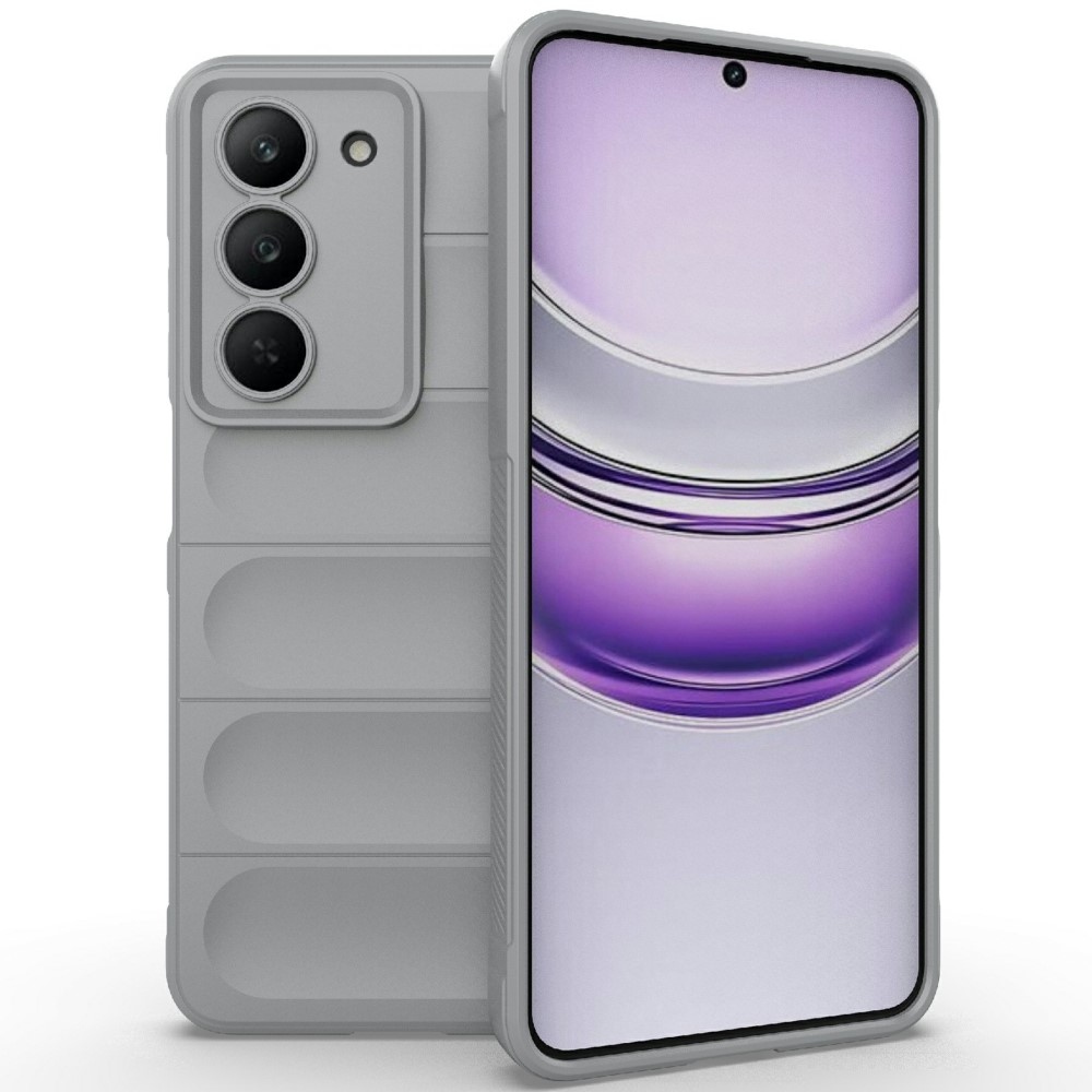 Rugg odolný gelový obal na Realme 14x 5G - světlešedý