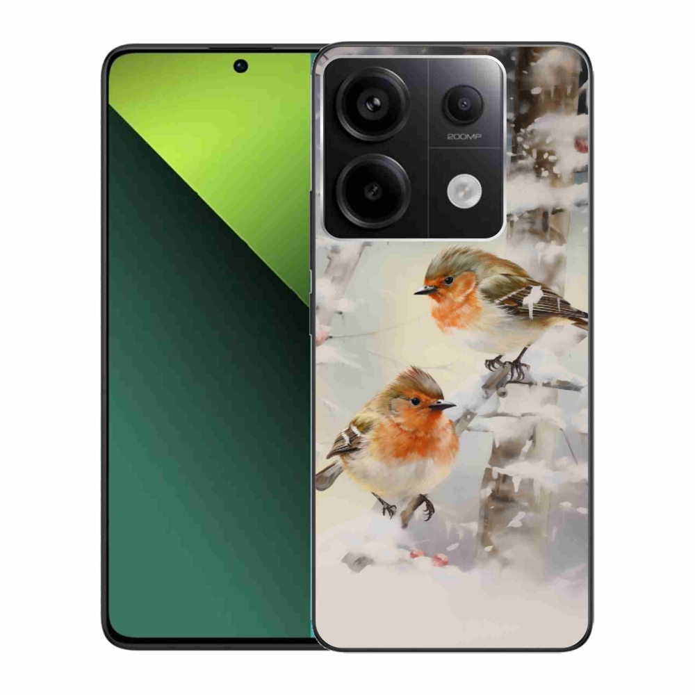 Gelový kryt mmCase na Xiaomi Redmi Note 13 Pro 5G/Poco X6 5G - ptáčci v zimě