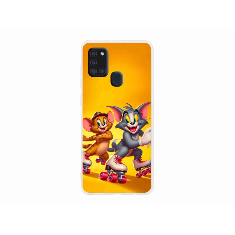 Gelový kryt mmCase na Samsung Galaxy A21s - tom a jerry