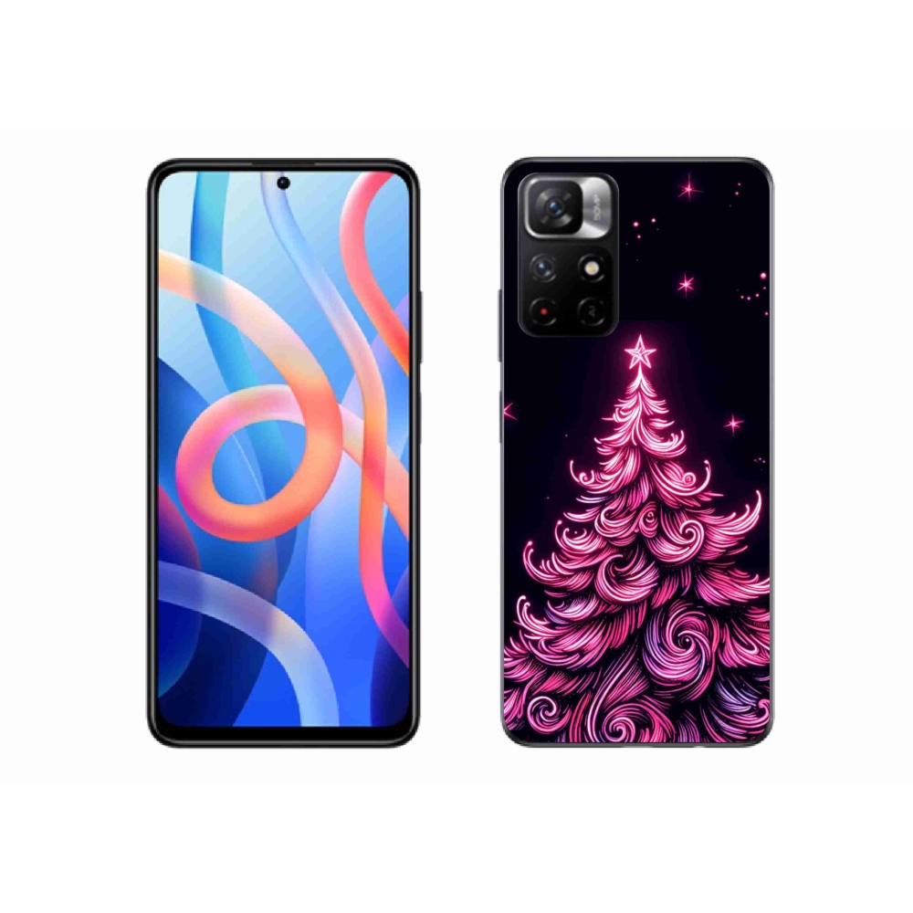 Gelový kryt mmCase na Xiaomi Redmi Note 11S 5G - neonový vánoční stromek 2