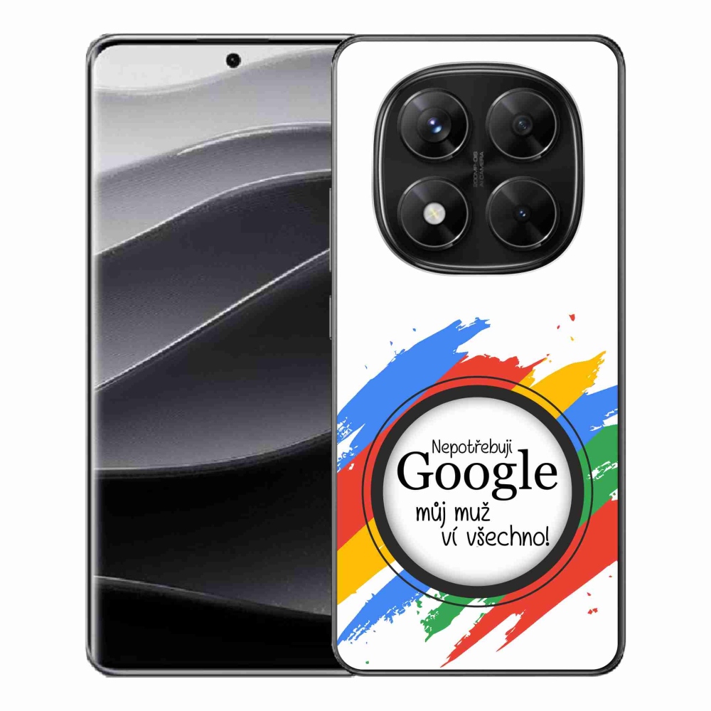 Gelový kryt mmCase na Xiaomi Redmi Note 14 Pro 5G/Poco X7 5G - muž ví všechno bílé pozadí