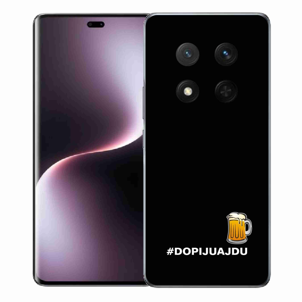 Gelový kryt mmCase na Honor Magic 7 Lite 5G - pivní motiv 1 černé pozadí