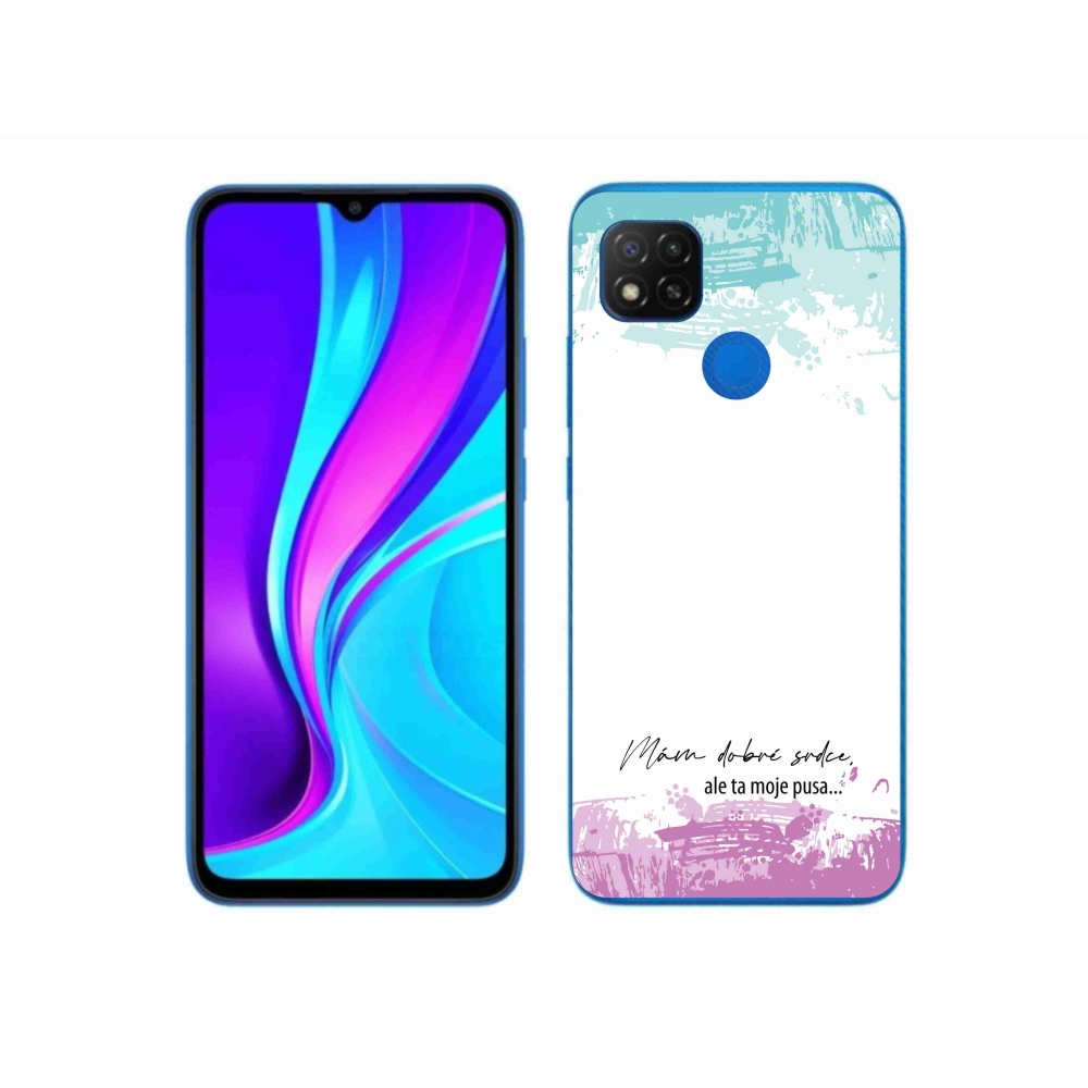 Gelový kryt mmCase na Xiaomi Redmi 9C - vtipný text 3 bílé pozadí