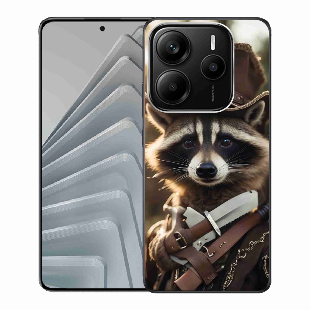 Gelový kryt mmCase na Xiaomi Redmi Note 14 5G - mýval v uniformě