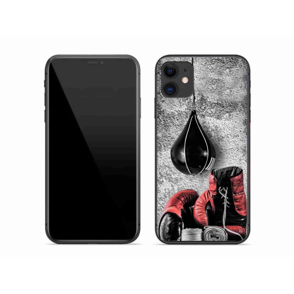 Gelový kryt mmCase na iPhone 11 - boxovací pytel a rukavice
