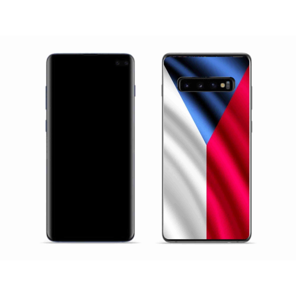 Gelový kryt mmCase na mobil Samsung Galaxy S10 - česká vlajka