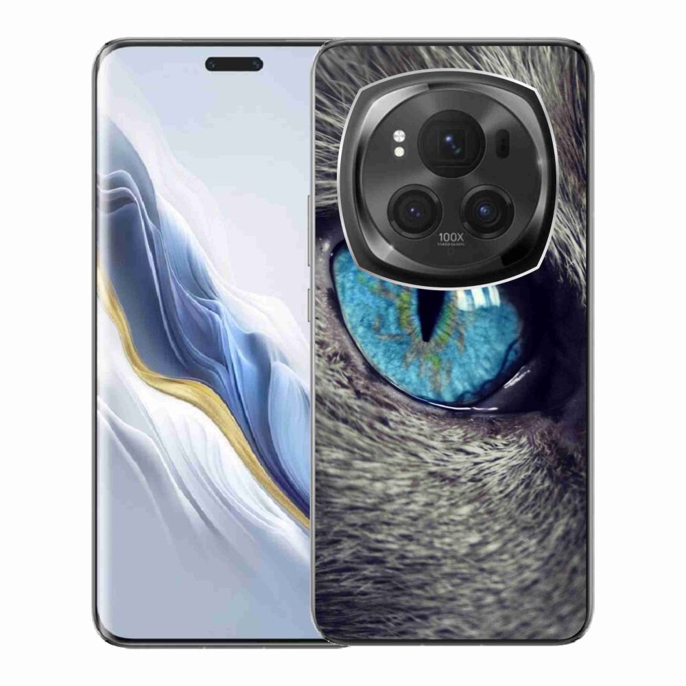 Gelový kryt mmCase na Honor Magic 6 Pro 5G - modré kočičí oko