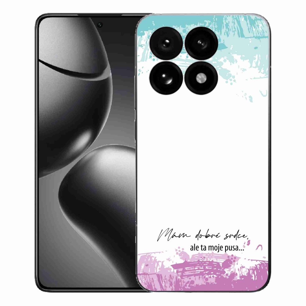 Gelový kryt mmCase na Xiaomi 15T - vtipný text 3 bílé pozadí