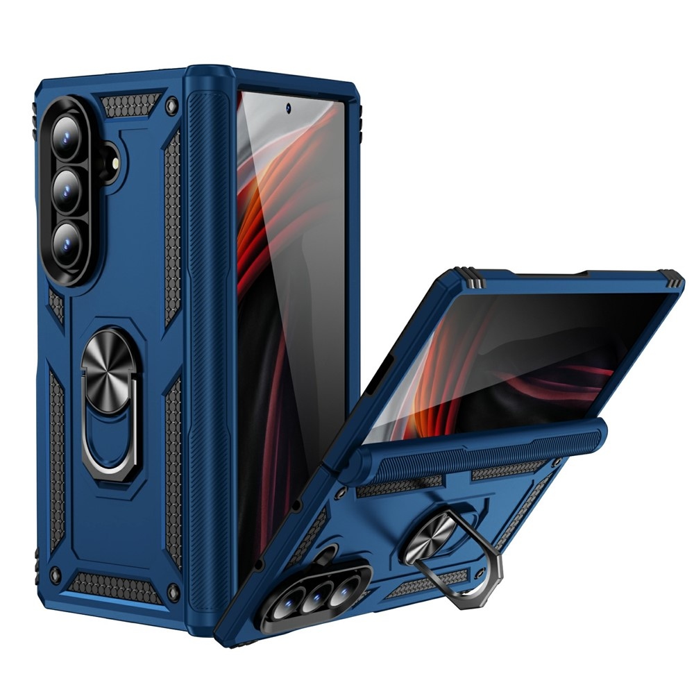 Ring odolný kryt na Samsung Galaxy Z Fold7 5G - modrý