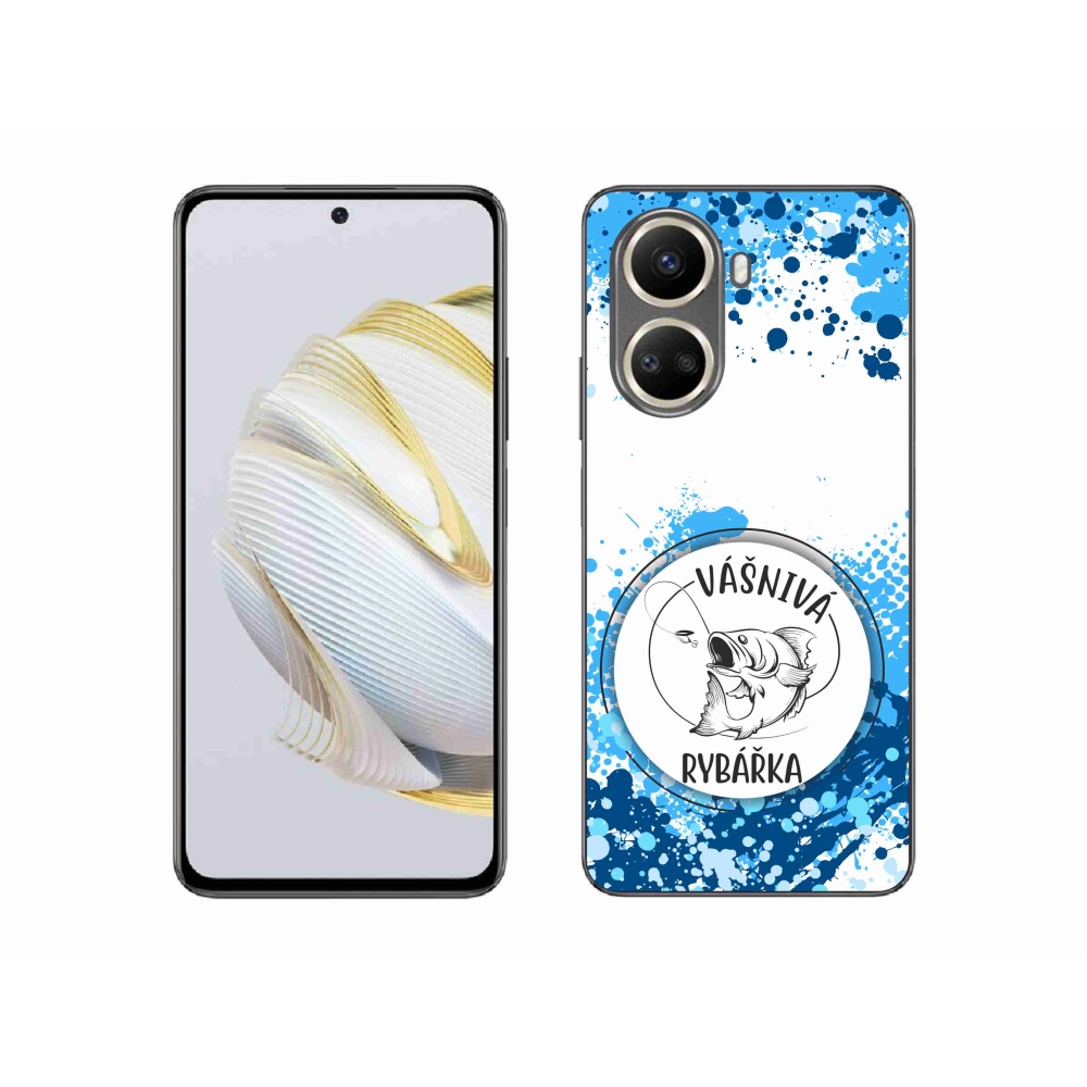 Gelový kryt mmCase na Huawei Nova 10 SE - vášnivá rybářka bílé pozadí