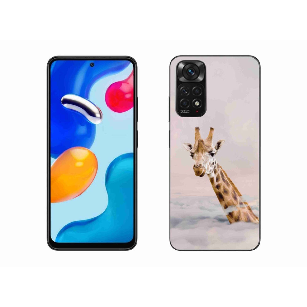 Gelový kryt mmCase na Xiaomi Redmi Note 11S 4G - žirafa v oblacích