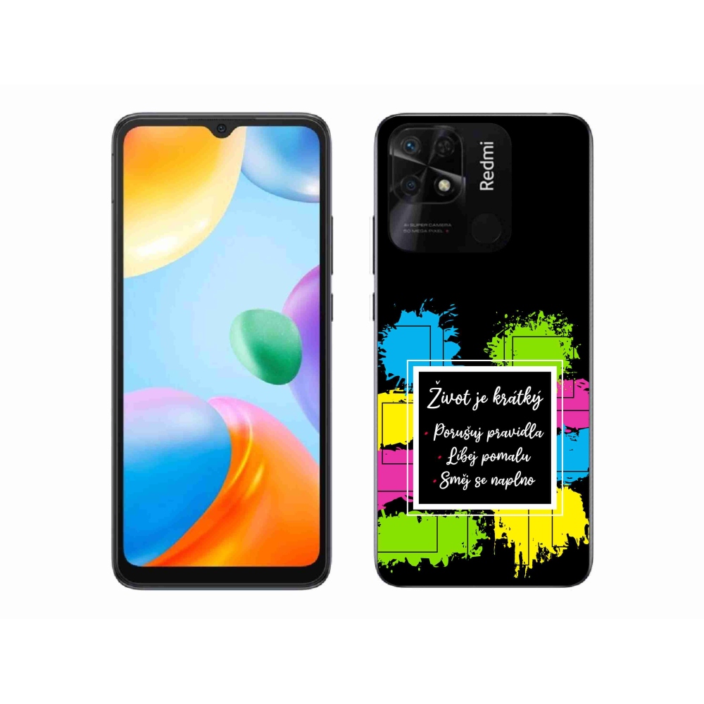 Gelový kryt mmCase na Xiaomi Redmi 10C - citát 5 černé pozadí