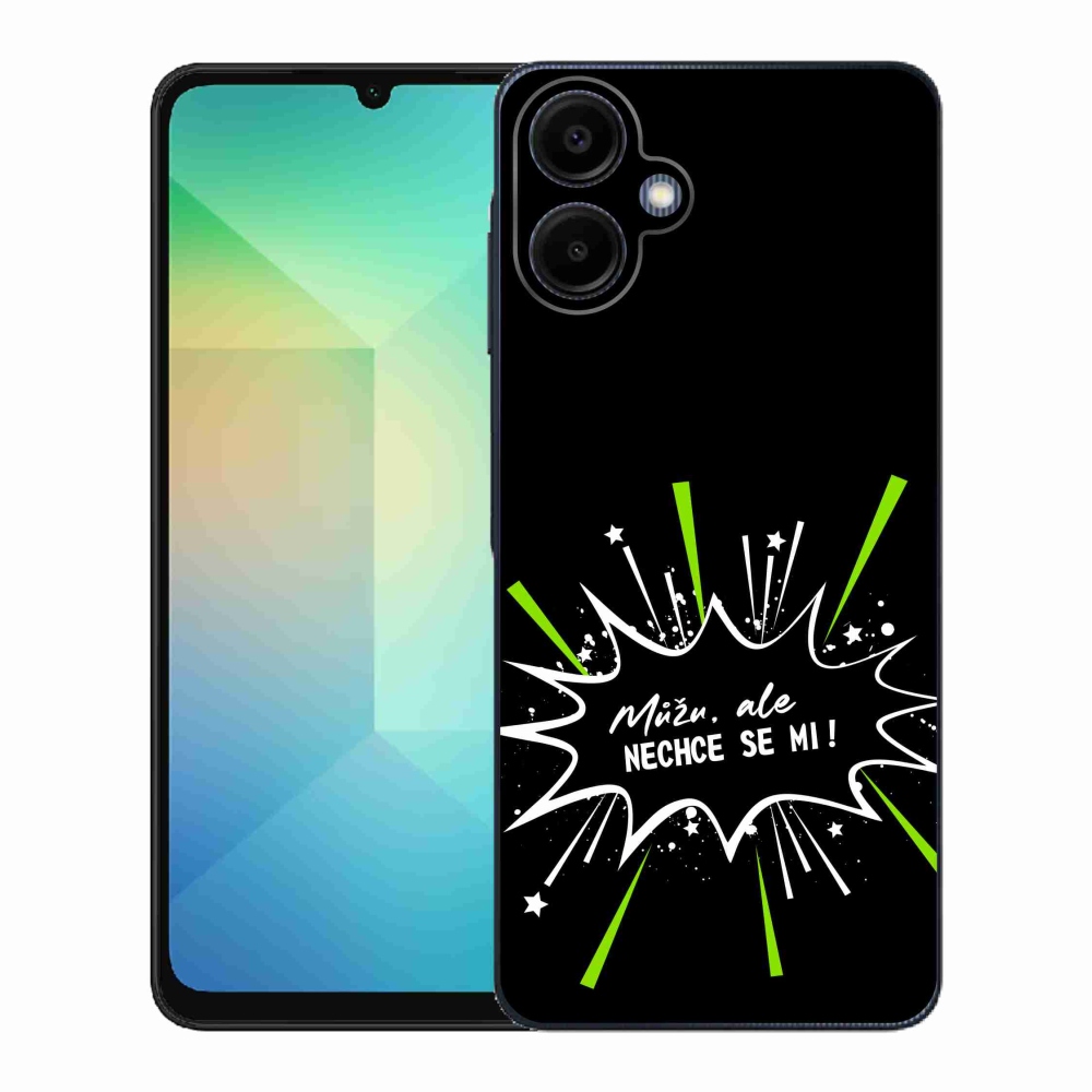 Gelový kryt mmCase na Samsung Galaxy A06 4G - vtipný text 11 černé pozadí