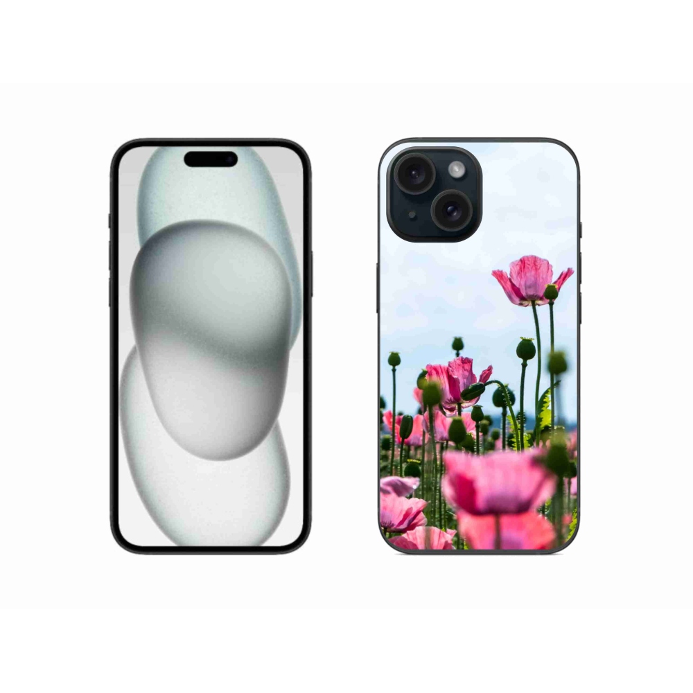 Gelový kryt mmCase na iPhone 15 - vlčí mák