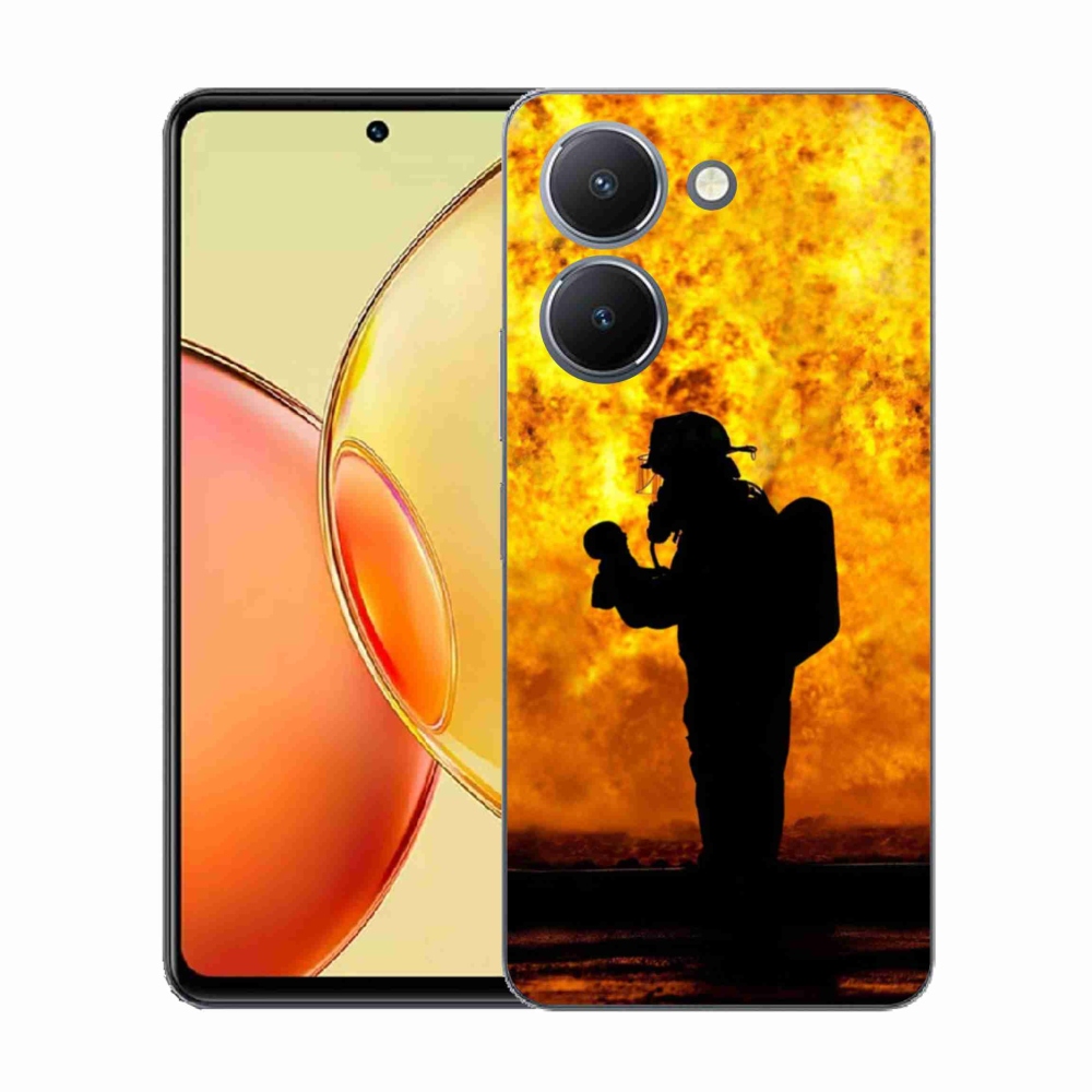 Gelový kryt mmCase na Vivo Y36 - hasič