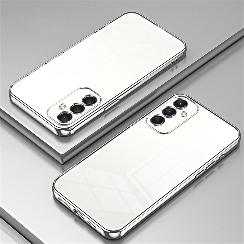 Cut gelový třpytivý obal na Samsung Galaxy A16 4G/5G - stříbrný