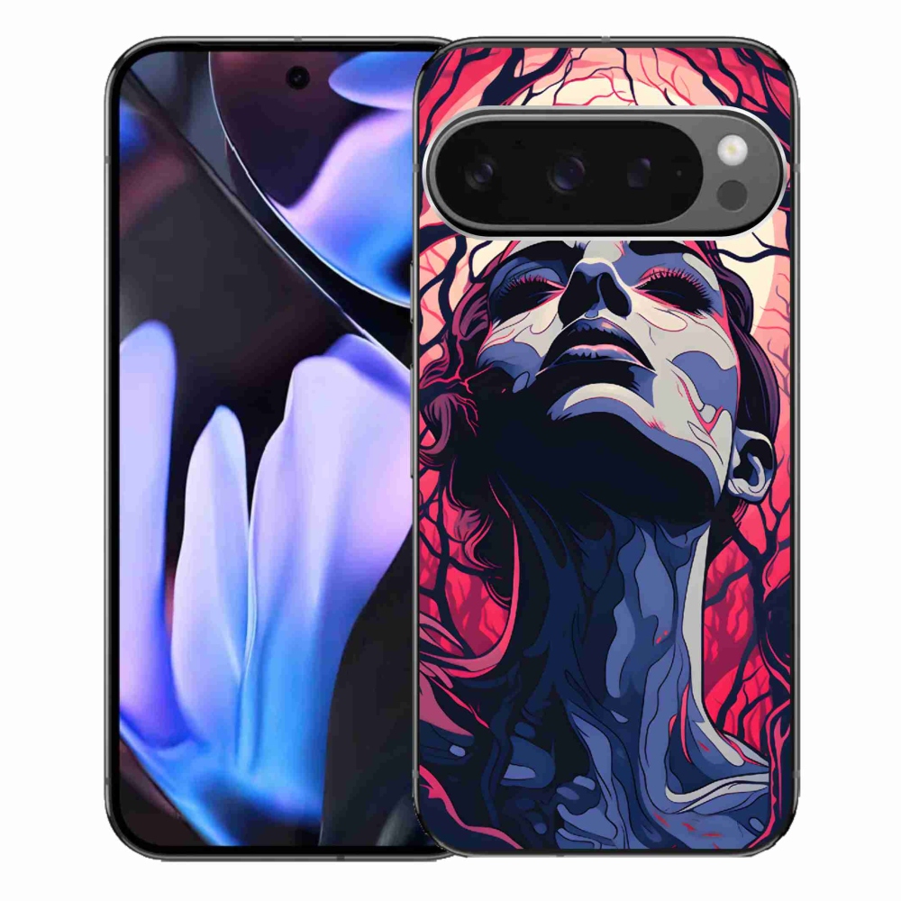 Gelový kryt mmCase na Google Pixel 9 Pro XL - abstraktní obličej