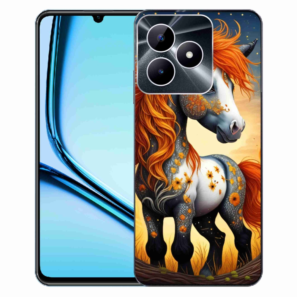 Gelový kryt mmCase na Realme Note 50 - barevný poník