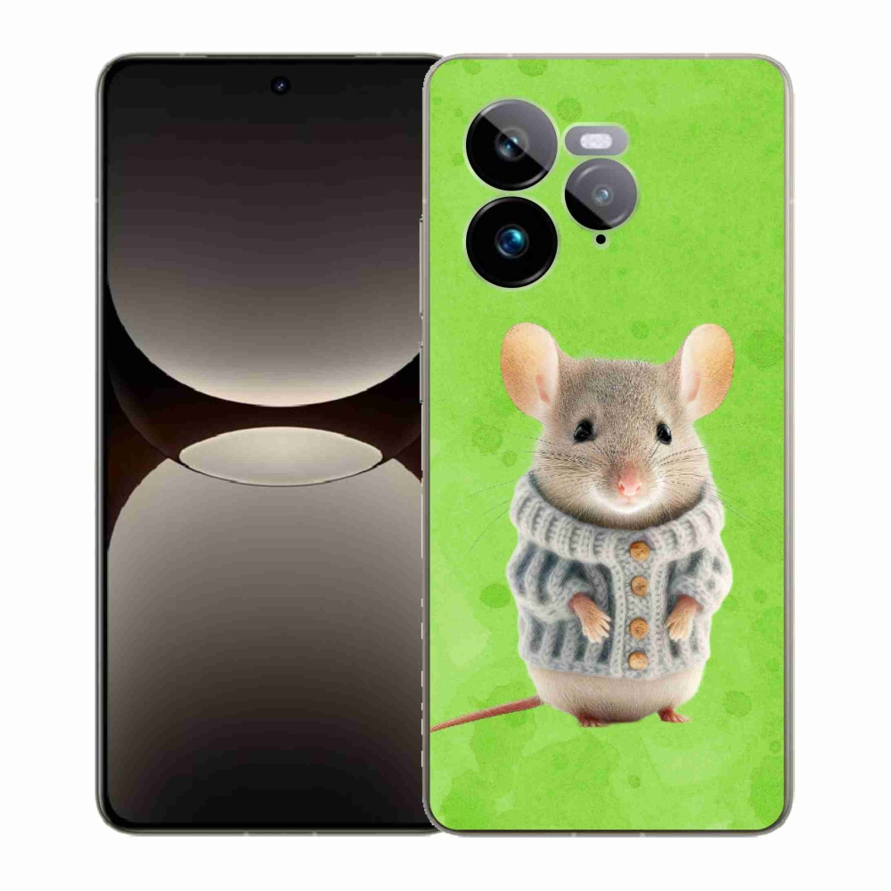 Gelový kryt mmCase na Realme GT 7 Pro 5G - myška ve svetru