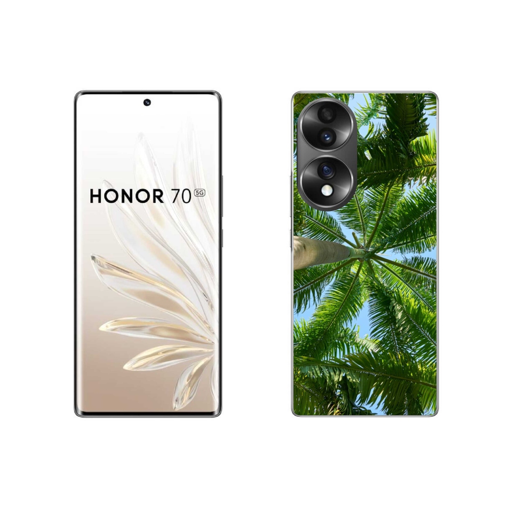 Gelový kryt mmCase na Honor 70 - palmy