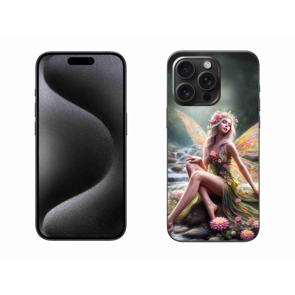 Gelový kryt mmCase na iPhone 15 Pro Max - motýlí žena 1