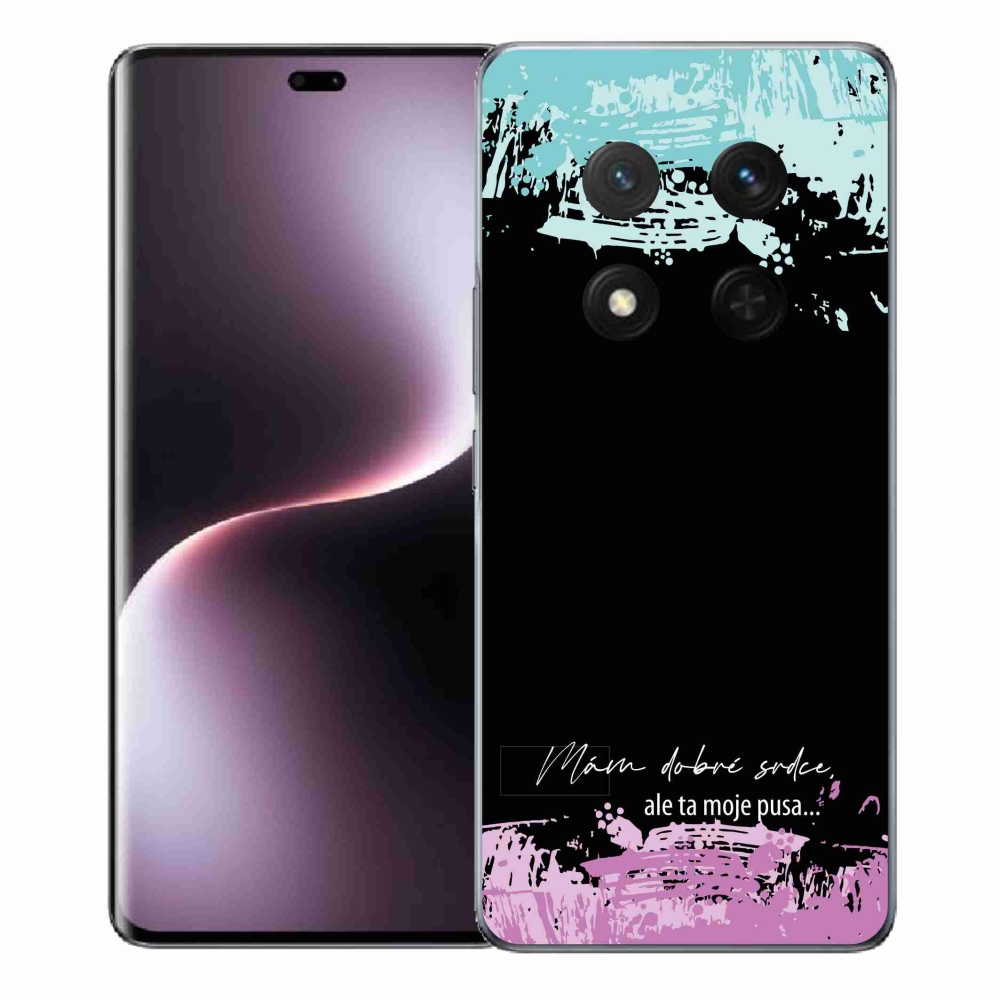 Gelový kryt mmCase na Honor Magic 7 Lite 5G - vtipný text 3 černé pozadí