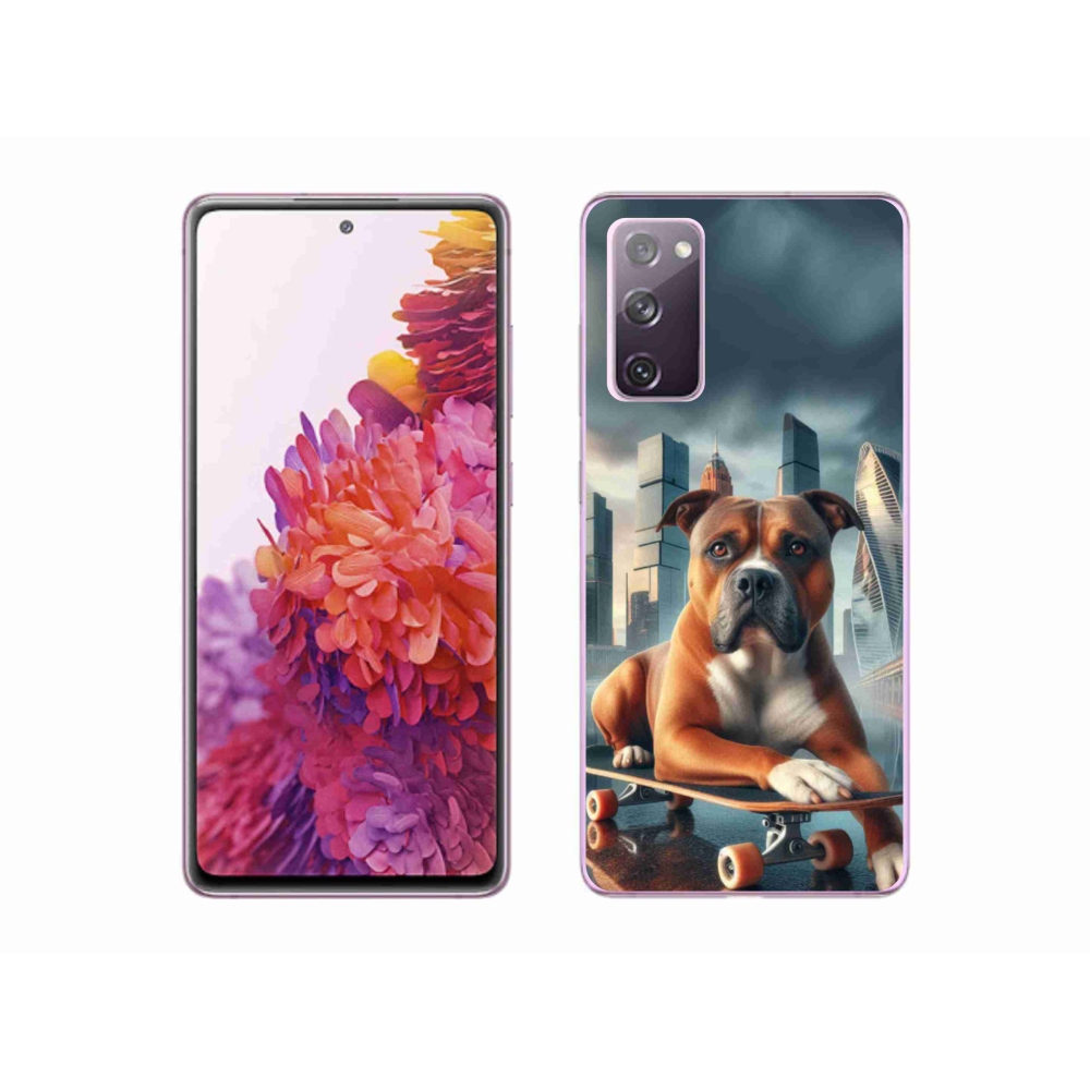 Gelový kryt mmCase na Samsung Galaxy S20 FE - pes na skateboardu