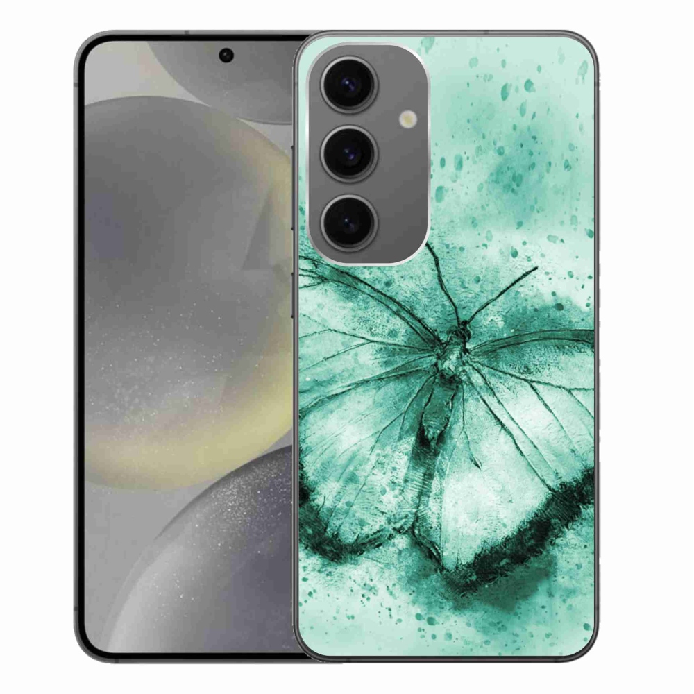 Gelový obal mmCase na Samsung Galaxy S24+ - zelený motýl