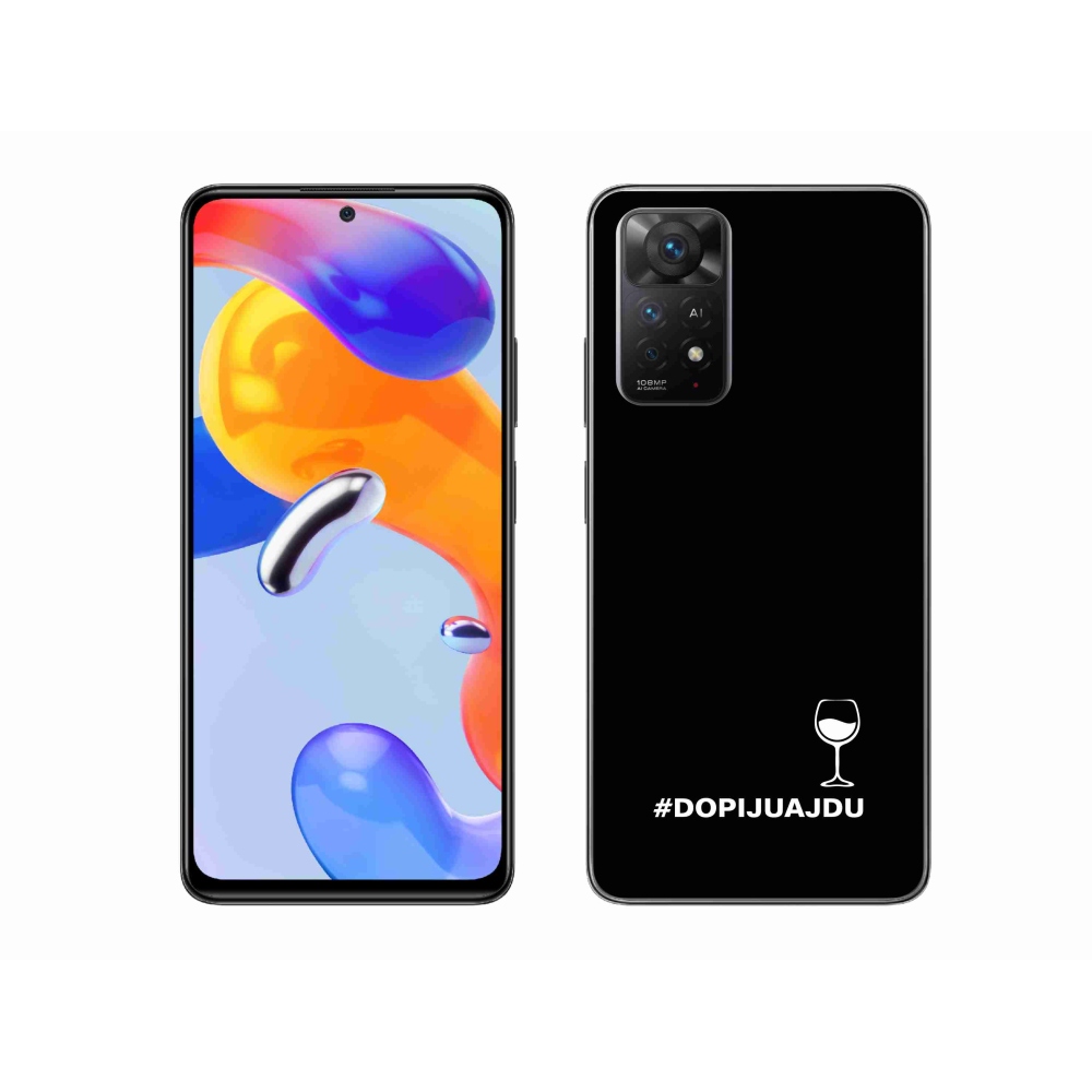 Gelový kryt mmCase na Xiaomi Redmi Note 11 Pro 4G/5G - vinný motiv černé pozadí