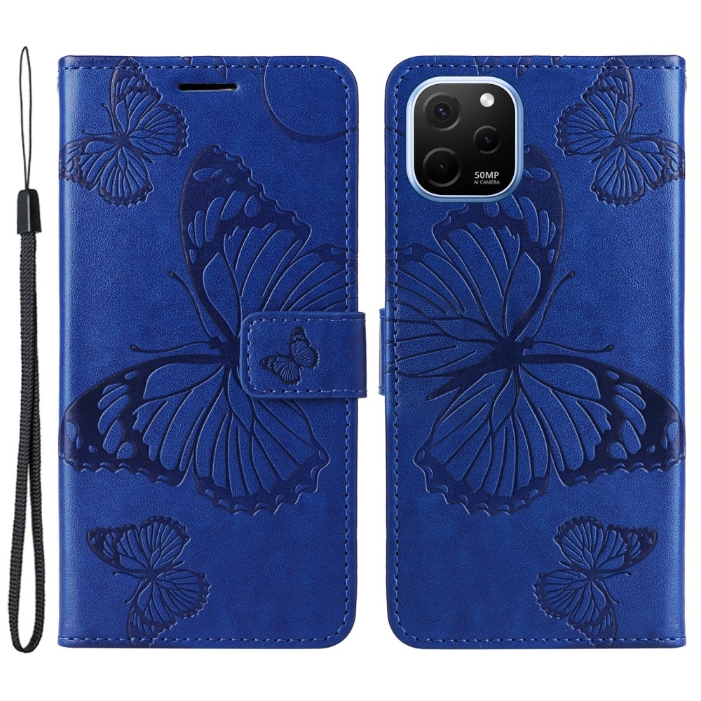 Big Butterfly knížkové pouzdro na Huawei Nova Y61 - modré