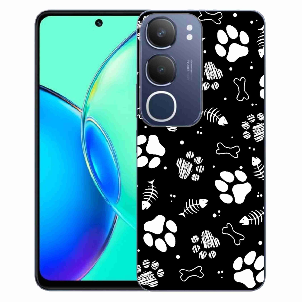 Gelový kryt mmCase na Vivo Y19s - psí tlapky