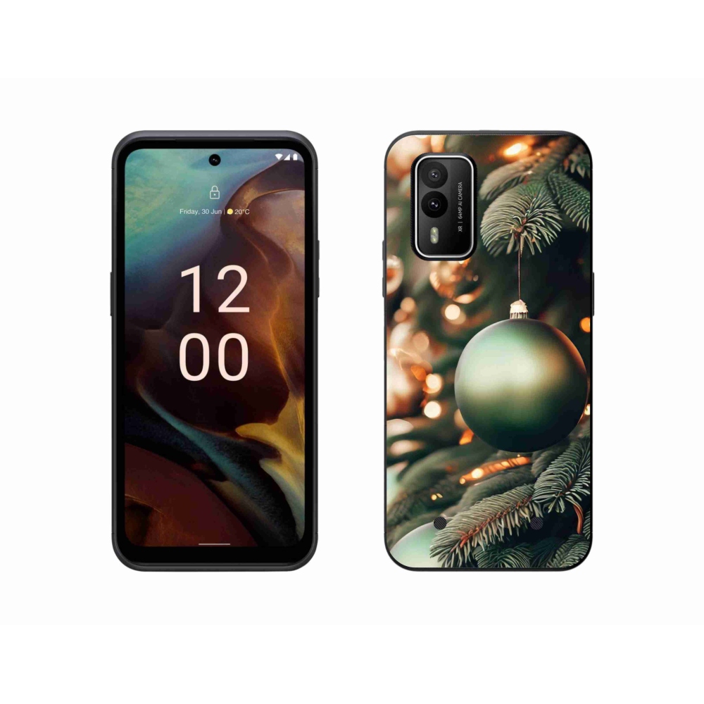Gelový kryt mmCase na Nokia XR21 - vánoční ozdoby 1