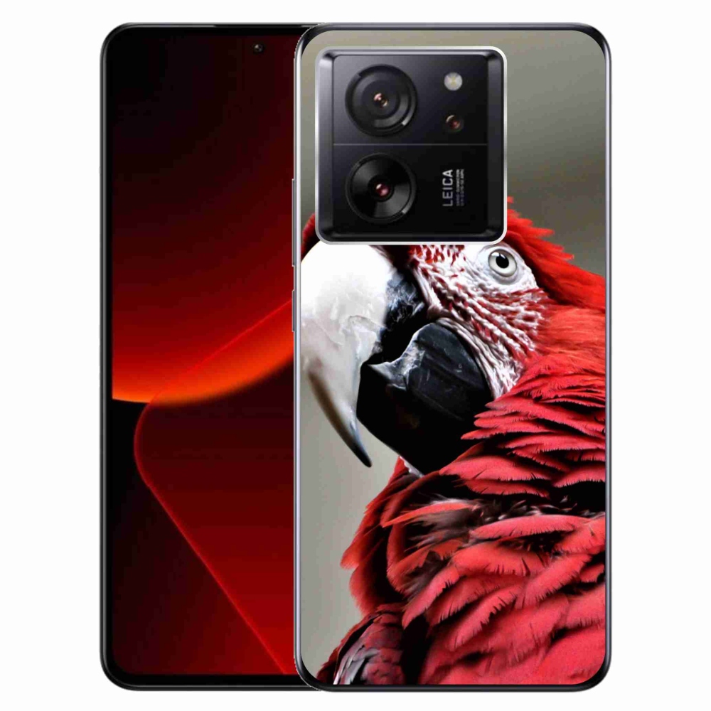 Gelový obal mmCase na Xiaomi 13T/13T Pro - papoušek ara červený