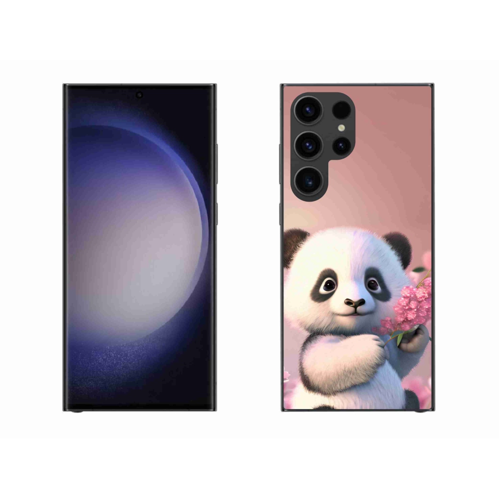 Gelový kryt mmCase na Samsung Galaxy S23 Ultra 5G - roztomilá panda