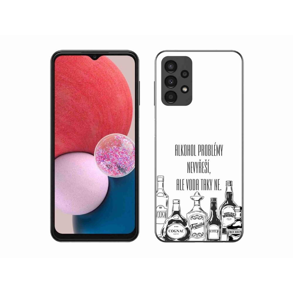 Gelový kryt mmCase na Samsung Galaxy A13 4G - vtipný text bílé pozadí
