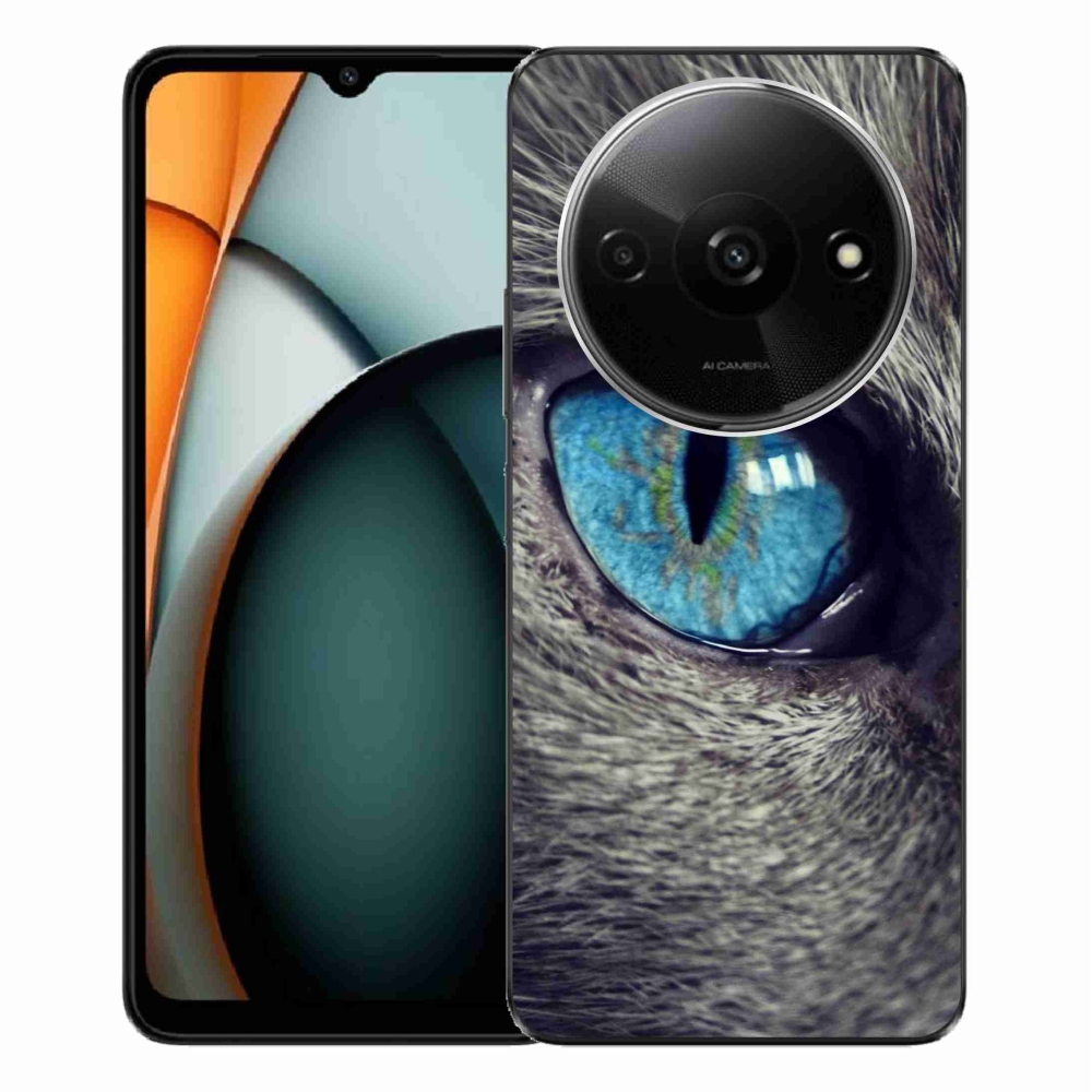Gelový kryt mmCase na Xiaomi Redmi A3 - modré kočičí oko