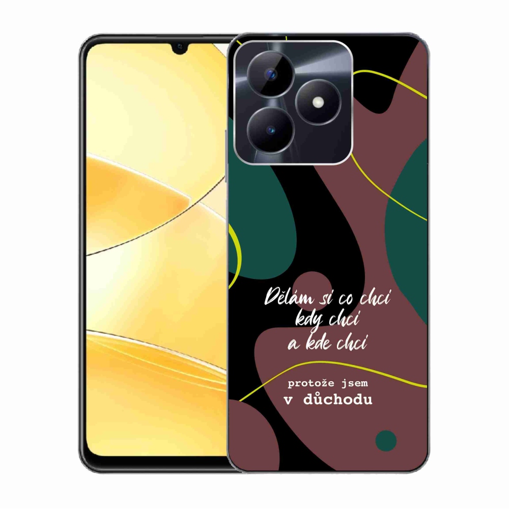 Gelový kryt mmCase na Realme C51/C53 - vtipný text 10 černé pozadí